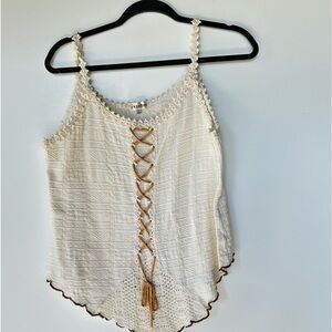 Yusutex cotton tank top/hand made in Peru
